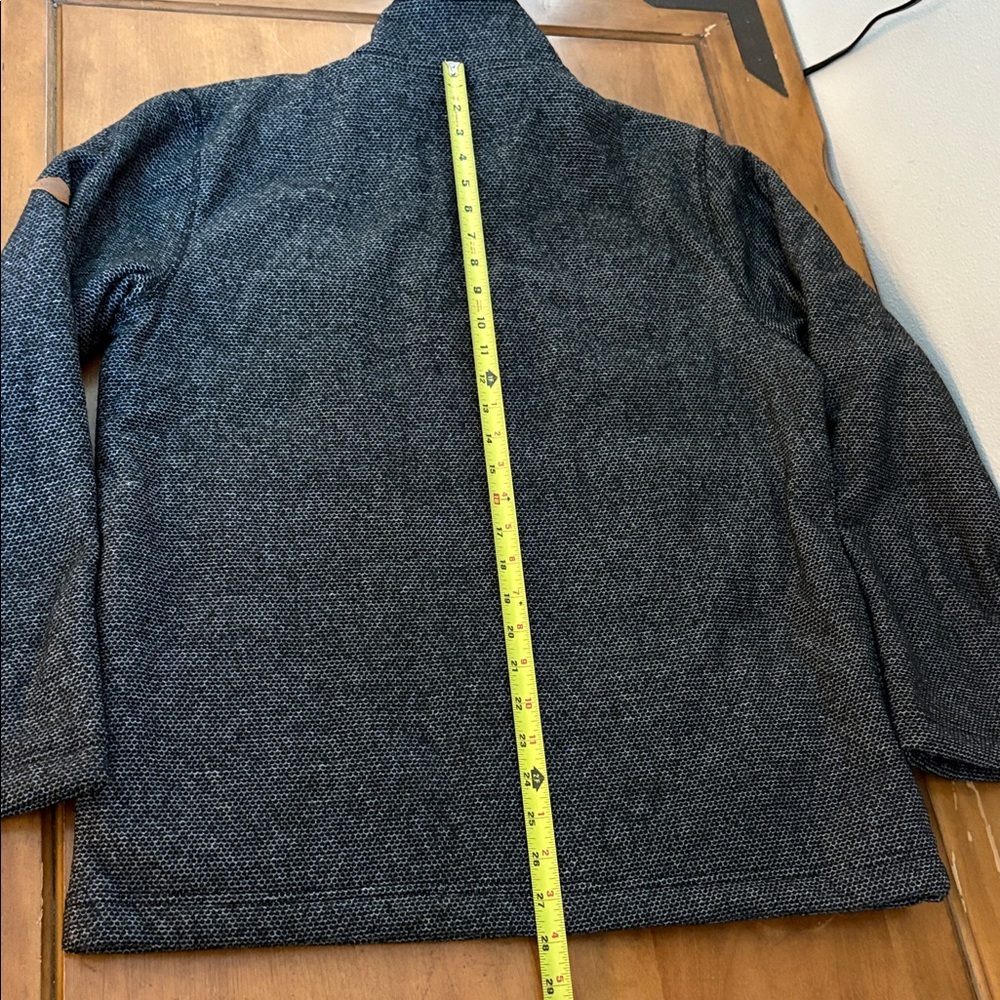 Orvis Faux Fur Lined Black Quarter-Zip Pullover Size Medium - Picture 9 of 12